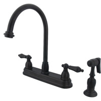 Kingston Brass KB3755ALBS Restoration 8-Inch Centerset Kitchen Faucet, Oil Rubbed Bronze