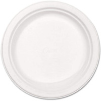 Huhtamaki 21227 8.75 in. Verdict Classic Molded Fiber Paper Plates  White - Case of 500