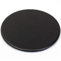 Dacasso A1071 Black Leather Round Coaster