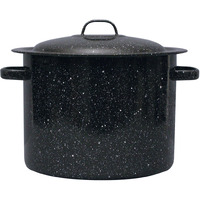 Cinsa USA F6133-1 12 qt. Black Stock Pot