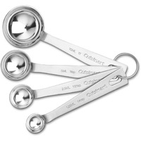 Cuisinart CTG-00-SMP Stainless Steel Measuring Spoons, Set of 4,Silver