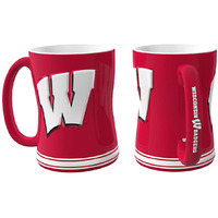 Wisconsin Badgers Coffee Mug - 14oz Sculpted Relief