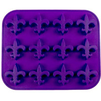 Fleur de Lis Purple Ice Cube Tray