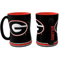 Georgia Bulldogs Coffee Mug - 14oz Sculpted Relief