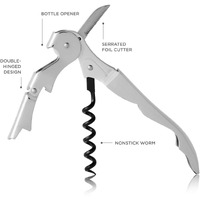 Stainless Steel TruetapDouble-Hinged Corkscrew