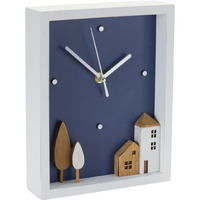 Wood Tabletop Clock 9.5"H