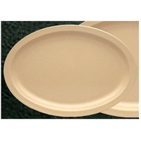 Yanco NS-512T Nessico Oval Platter with Narrow Rim, 11.5" Length, 8" Width, Melamine, Tan Color, Pack of 24