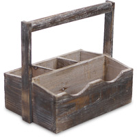 Nicola Wooden Decorative Caddy - Brown