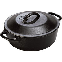 Lodge 8in Cast Iron Serving Pot Pre-Seasoned 2-Quart