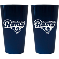 St. Louis Rams Glass Pint Lusterware Style Set of 2