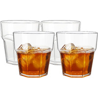 MICHLEY Unbreakable Drinking Glasses 9 Oz, 100% Tritan Plastic Tumbler For Water Whiskey Beer and Cocktail, BPA-free, Dishwasher safe, Set of 4