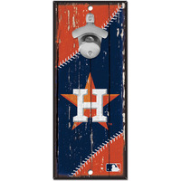 Houston Astros Sign Wood 5x11 Bottle Opener