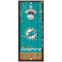 Miami Dolphins Sign Wood 5x11 Bottle Opener