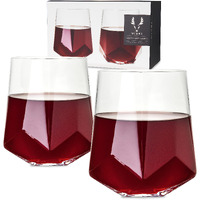 Faceted Crystal Wine Glasses by Viski