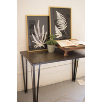 SET OF TWO BLACK AND WHITE FERN PRINTS UNDER GLASS