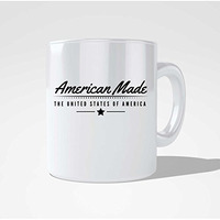 Imaginarium Goods CMG11-IGC-AMER2 11 oz American Made USA Coffee Mug - White