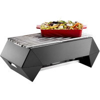 Rosseto SK046 10 in. Diamond Multi Chef Black Frame with Burner  Fuel Holder & Grill - Set of 6