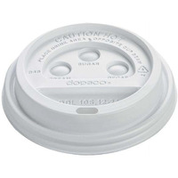 Dopaco DDL124WD CPC White Dome Lids for Paper Hot Cups  Case of 1000