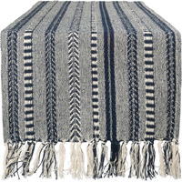 DII Navy Braided Stripe Table Runner