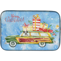 "Caroline's Treasures CK2452DDM Merry Christmas Dalmatian dish-drying-mats, 14x21, Multicolor"