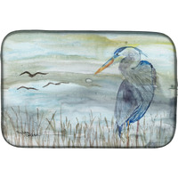 "Caroline's Treasures SC2007DDM Blue Heron Watercolor dish-drying-mats, 14x21, Multicolor"