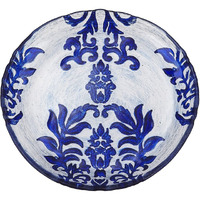 Red Pomegranate 5941-7 Damask 6 in Blue Velvet Plate - Set of 4