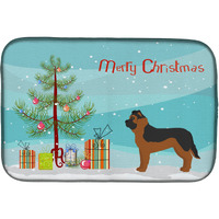 "Caroline's Treasures Black German Shepherd Mastiff Mix Christmas Tree dish-drying-mats, 14 x 21, Multicolor"