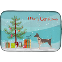 "Caroline's Treasures American Hairless Terrier Christmas Tree dish-drying-mats, 14 x 21, Multicolor"