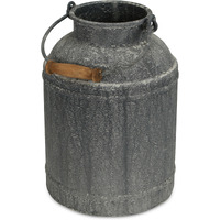 Bellgn Gray Metal Milk Jug Decor