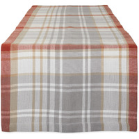 DII Thanksgiving Cozy Picnic, Plaid Table Runner 14x72"