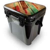 MightySkins YEROA24LID-Abstract Wood Skin for Yeti Roadie 24 Hard cooler Lid - Abstract Wood