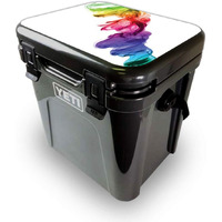 MightySkins YEROA24LID-Rainbow Smoke Skin for Yeti Roadie 24 Hard cooler Lid - Rainbow Smoke