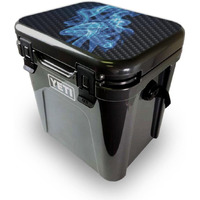 MightySkins YEROA24LID-Blue Flames Skin for Yeti Roadie 24 Hard cooler Lid - Blue Flames