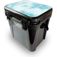 MightySkins YEROA24LID-Blue Marble Skin for Yeti Roadie 24 Hard cooler Lid - Blue Marble