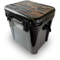 MightySkins YEROA24LID-gray Wood Skin for Yeti Roadie 24 Hard cooler Lid - gray Wood