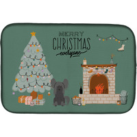 "Caroline's Treasures Black Chinese Crested Christmas Everyone dish-drying-mats, 14 x 21, Multicolor"