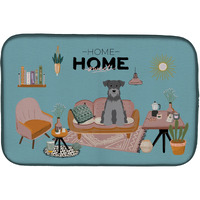 "Caroline's Treasures Black Silver Miniature Schnauzer Sweet Home dish-drying-mats, 14 x 21, Multicolor"