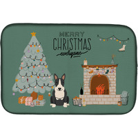 "Caroline's Treasures Black White Bull Terrier Christmas Everyone dish-drying-mats, 14 x 21, Multicolor"