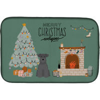 "Caroline's Treasures Black Miniature Schnauzer Christmas Everyone dish-drying-mats, 14 x 21, Multicolor"