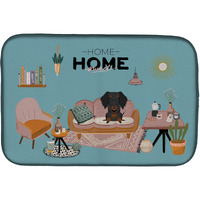 &quotCaroline's Treasures Black Tan Wire Haired Dachshund Sweet Home dish-drying-mats, 14 x 21, Multicolor"