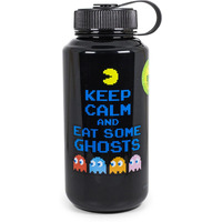 Pac-Man "Keep Calm and Eat Some Ghosts" Plastic Water Bottle | Holds 32 Ounces