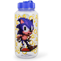 Sonic The Hedgehog Gold Rings Plastic Water Bottle | Holds 32 Ounces