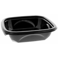 PCT SAB0724 24 oz 7 x 7 in. EarthChoice PET Container Bases  Black