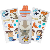 Avatar Chibi Aang & Appa Twist Spout Water Bottle And Sticker Set | 32 Ounces