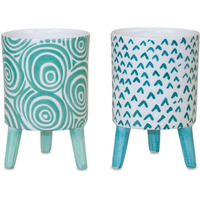 Decorative Pot w/Legs (Set of 2)