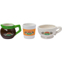 Friends Central Perk 3-Piece 3.5-Ounce Ceramic Sculpted Mini Cup Set