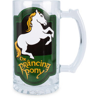 The Lord of the Rings Prancing Pony Glass Stein Mug | Holds 16 Ounces