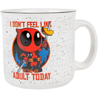 Marvel Deadpool Don't Feel Like An Adult Today 20oz Ceramic Camper Mug