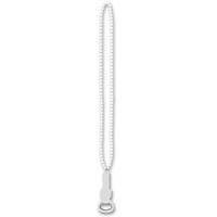 Beads With Bottle Opener  White - Pack Of 12