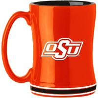 Oklahoma State Cowboys Coffee Mug 14oz Sculpted Relief Team Color